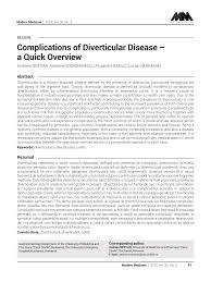 complications of diverticular disease