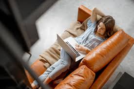 Leather Sofa Woman Images Browse 16