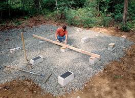 a firm foundation for a backyard shed