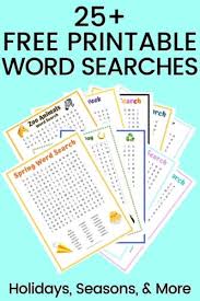So, click on the button print below to download and then print the memory cards. 25 Free Printable Word Searches