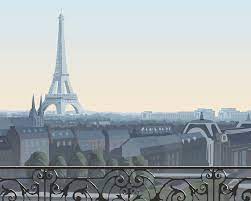 Scenic Wallpaper Mural Roofs Of Paris