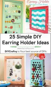 25 homemade diy earring holder ideas to
