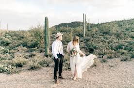 modern minimal tucson desert wedding