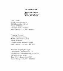 Salary History Format Sample Resume With Bonniemacleod