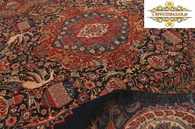 hand knotted antique persian carpet