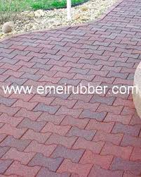 rubber paver garden walkway