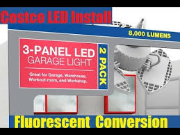 costco 3 panel garage light install