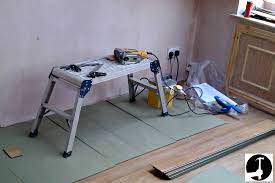 Use a table or circular saw to make long, straight cuts. See Which Laminate Flooring Tools And Cutters I Have In My Kit