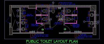 public toilet layout plan cad dwg