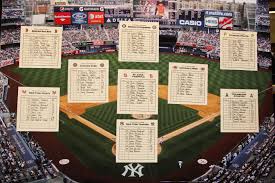 Baseball Themed Table Seating Chart In 2019 Table Seating