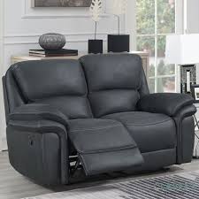 blaine 2 seater recliner sofa steel