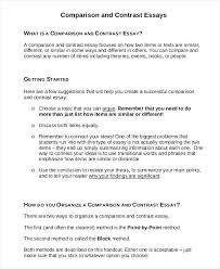 Comparison And Contrast Essay Example What Is A Compare And Contrast