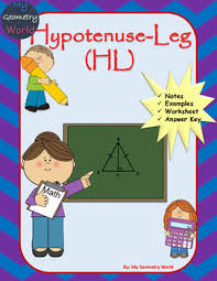 A right triangle is a triangle that has 90 degrees as one of its angles. Geometry Worksheet Hypotenuse Leg By My Math Universe Tpt