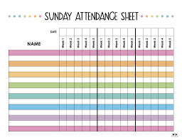 attendance sheets 50 free printables