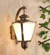 Gold Metal Outdoor Wall Light By
