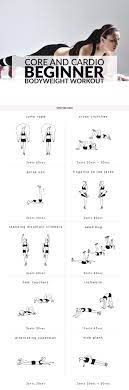 core cardio beginner bodyweight workout