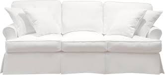 Sunset Trading Horizon T Cushion Slipcovered Sofa Performance Fabric White