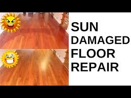 sun damaged hardwood floor repair