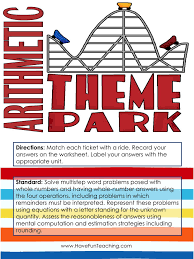 Arithmetic Theme Park Multi Step Word