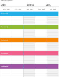 Download Weekly Schedule Template For Free Formtemplate