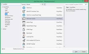 creating a web user control in asp net