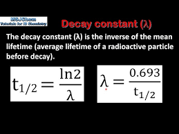 C 3 Calculating The Decay Constant Sl