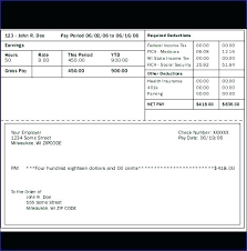 Paycheck Template Excel Payment Stub Template How To Create Pay