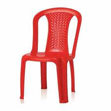 red plastic chair without arms weight
