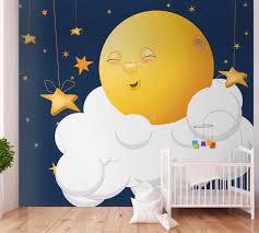 Starry Night Baby Room Wall Mural