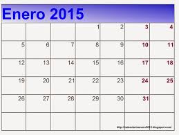Calendario Enero 2015 Gratis En Formato Word Pdf Excel