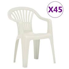 stackable garden chairs 45 pcs plastic