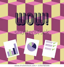 Writing Note Showing Wow Business Photo Royalty Free Stock