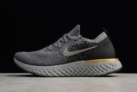 Sport your own gold medal with fresh looks for apparel, revel 4, and levitate 4. Nike Epic React Flyknit Grey Black Gold Running Shoes Aq0067 009
