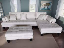 Modern Microfiber Sectional Sofa Set
