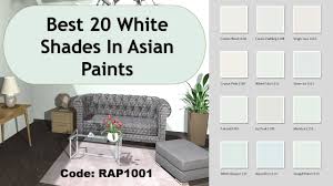 Cape royal 8341 and rocky terrain 9478. Asian Paints White Color Shades Best White Shades In Asian Paints Youtube