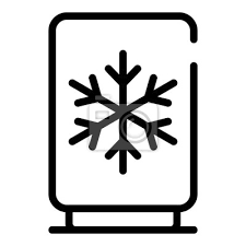 Fridge With Snowflake Icon Outline