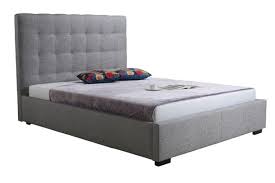 belle storage bed queen light grey