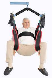 Start by locking the wheels before lifting, make sure that the patient is fully inside the sling and that the straps and loops are not caught on the wheelchair. Nausicaa Medical Patient Lift Slings Quick Toilet Sling