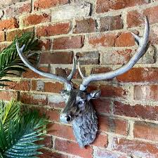 Silver Wall Mounted Stag Head