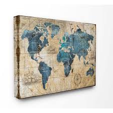 Vintage Abstract World Map