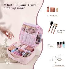 travel makeup bag organizer large