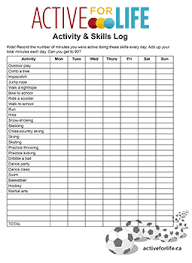 Activitylog_free Printable Chart With A Link To More Ideas