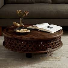 Wood Coffee Table Curved Table In Raw