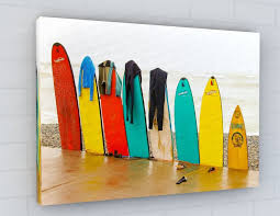 Surfboards Beach Surf Canvas Picture