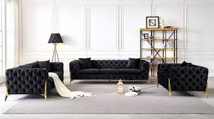 sheila black velvet sofa with gold legs