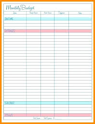 Red Printable Monthly Budget Template Monthly Budget Sheet