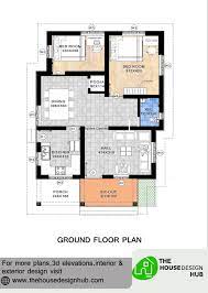 Double Bedroom House Plan In 1000 Sq Ft