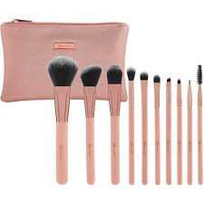 piece brush set with cosmetic bag