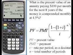 calculating present value of an annuity