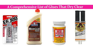 Glues That Dry Clear